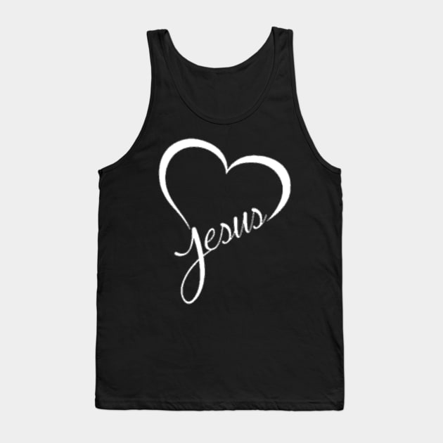 Jesus Heart Christian Design Tank Top by ChristianLifeApparel